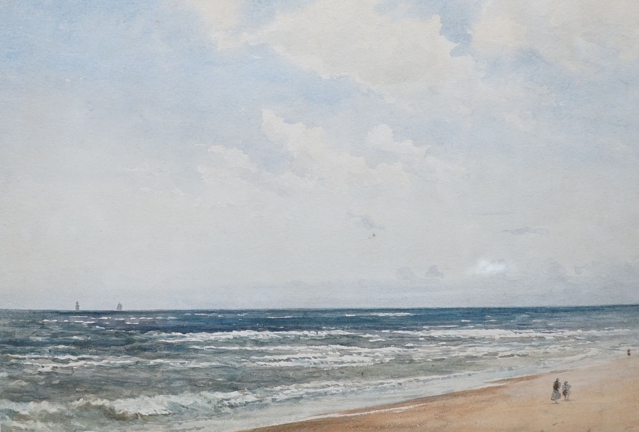 Laurence Burd (1848-1898), Beach near Barmouth, watercolour, 28 x 38cm